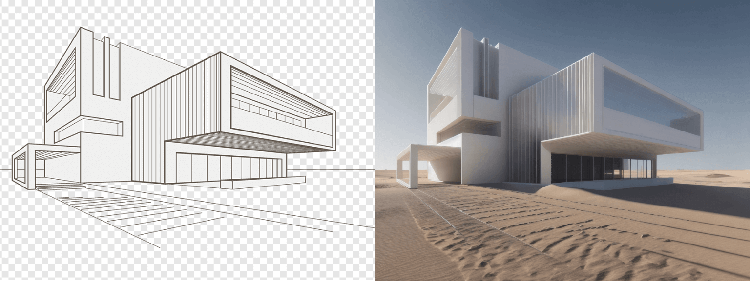 AI Architecture Rendering Workflow - Output Result
